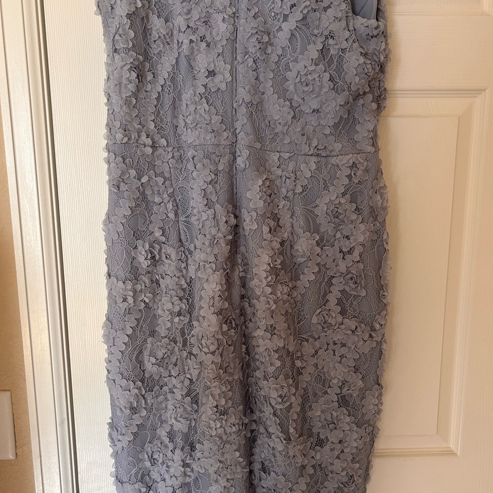 Elegant Blue Lace Dress